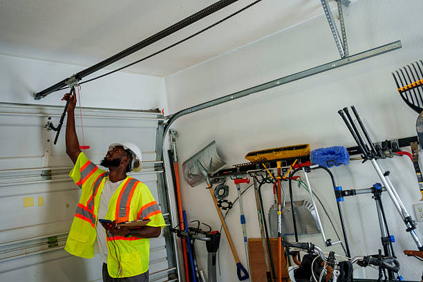Professional Garage Door Maintenance technician working in Slaton, TX